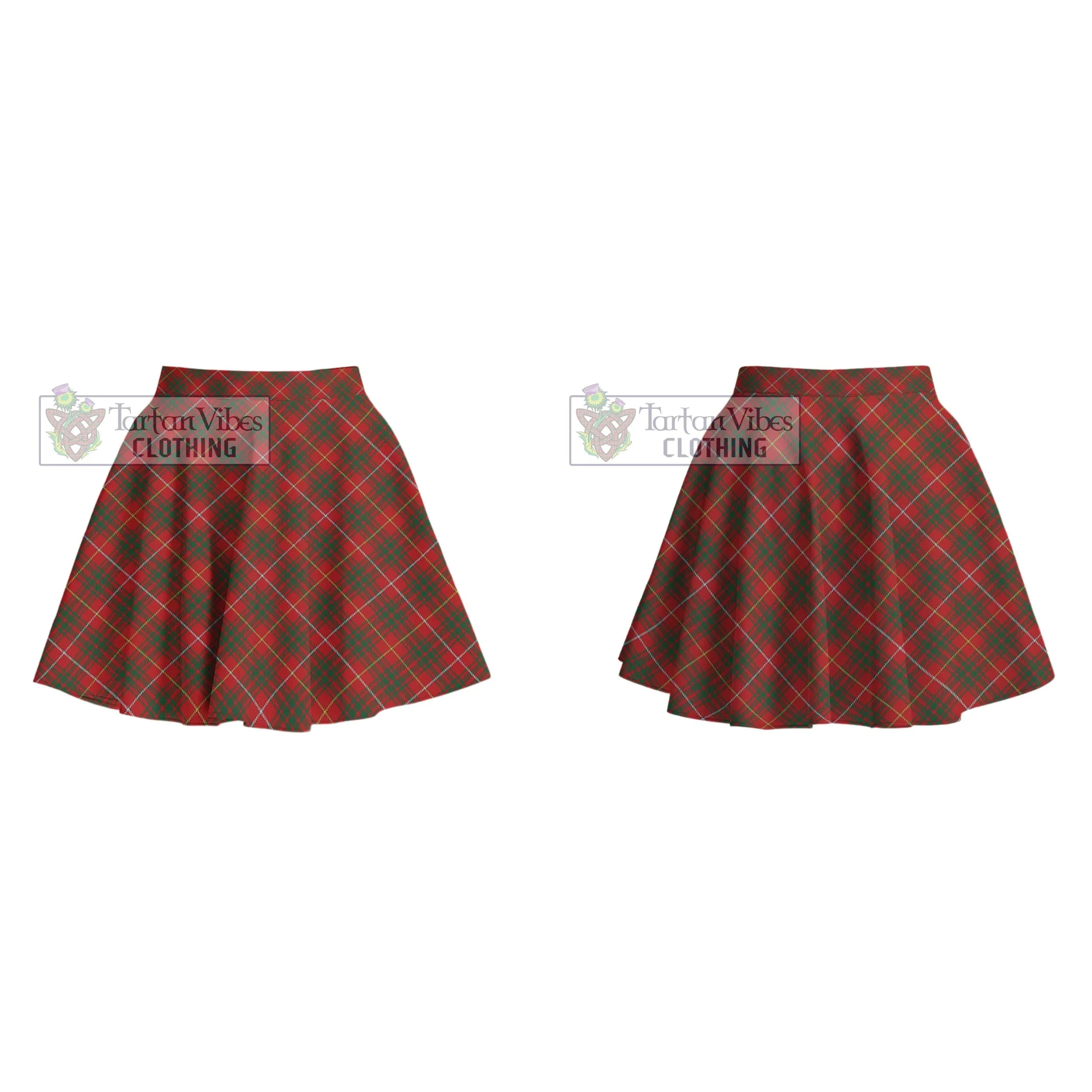 Bruce Tartan Women's Plated Mini Skirt