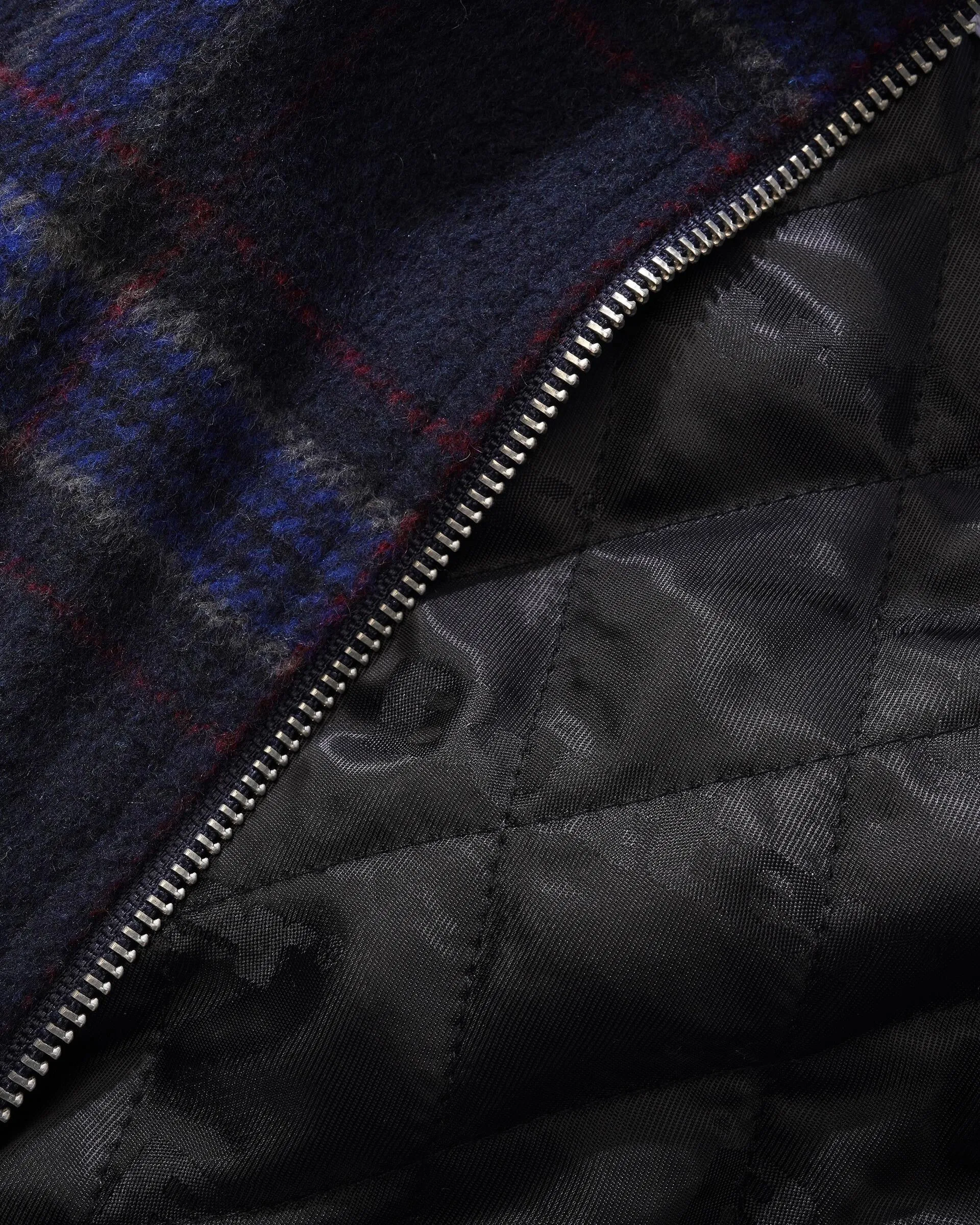 Butter Plaid Flannel Insulated Overshirt Navy