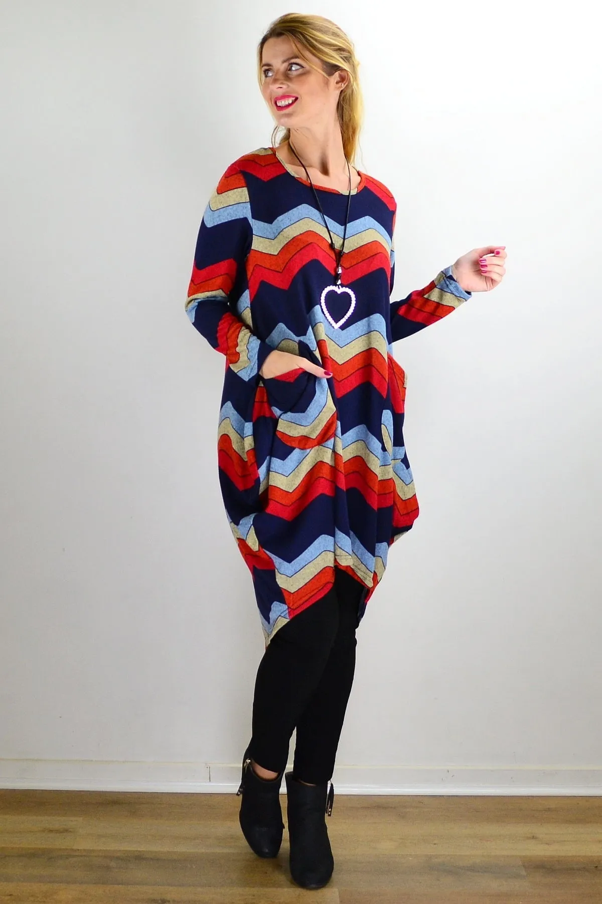 Candy Lane Wool Knit Tunic Top