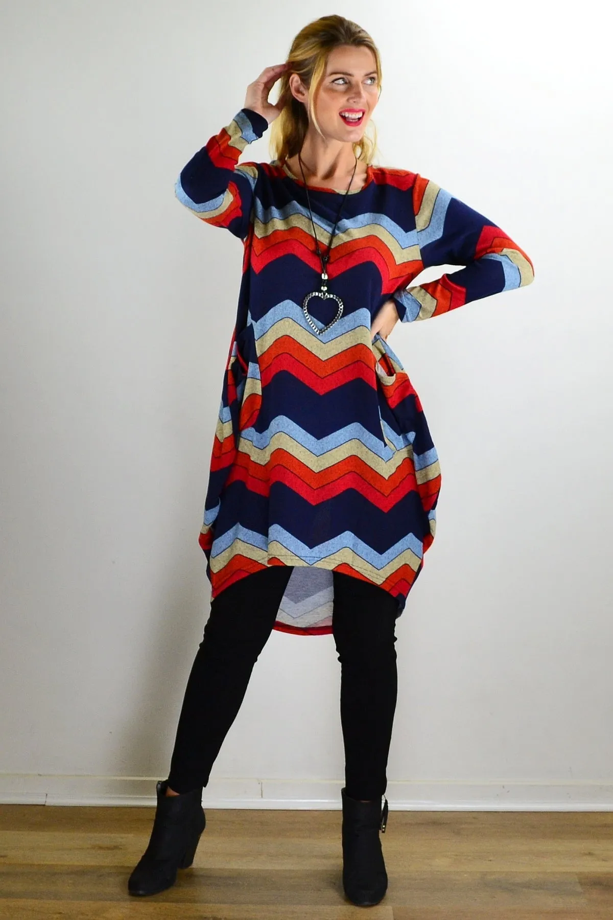 Candy Lane Wool Knit Tunic Top