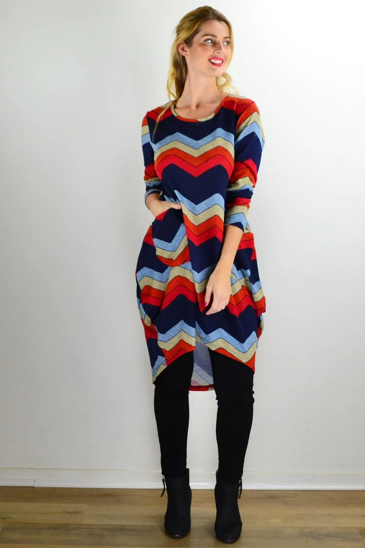 Candy Lane Wool Knit Tunic Top