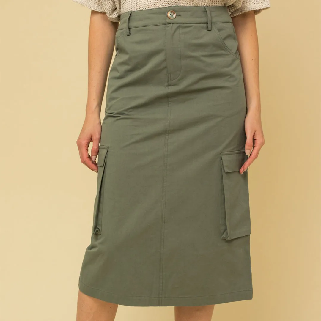 Cargo Midi Skirt