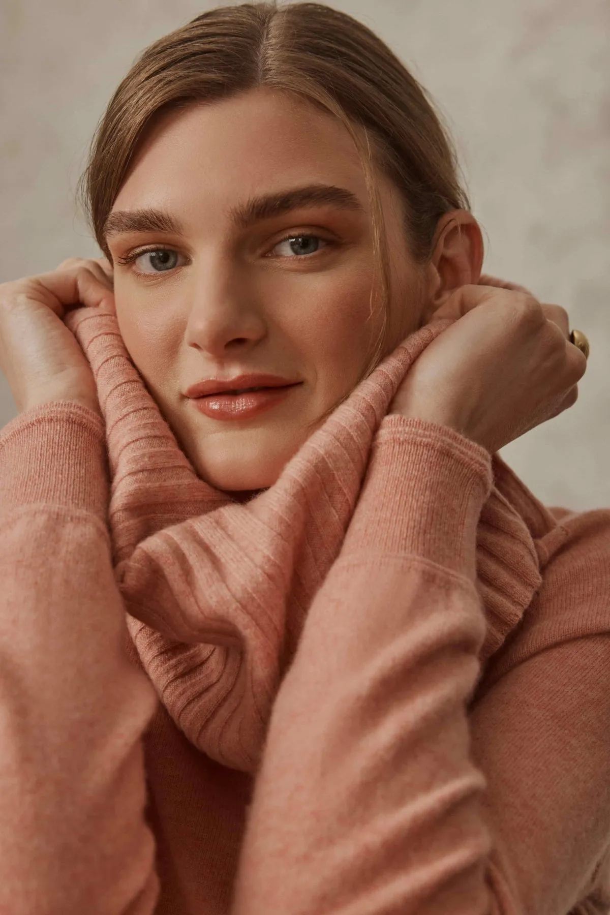 Cashmere Snood - Dusty Pink