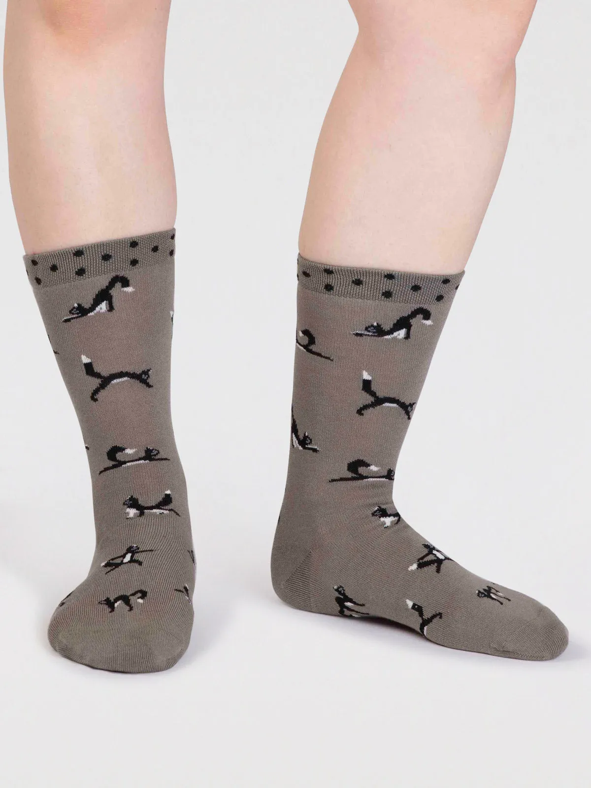 chai bamboo yoga cats socks