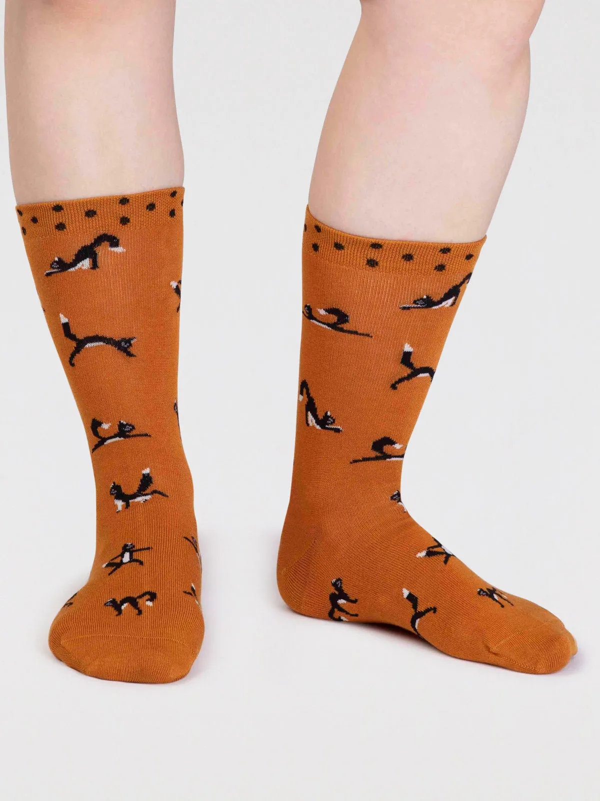 chai bamboo yoga cats socks