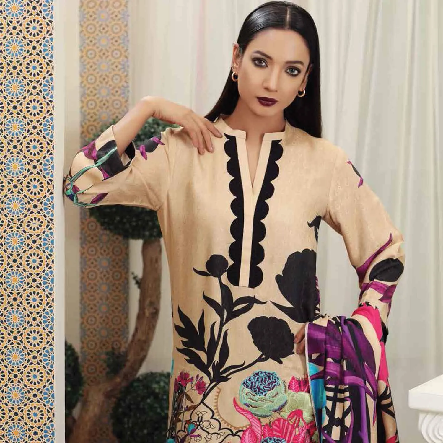 Charizma Embroidered Silk Jacquard Collection 2019 – CC-30