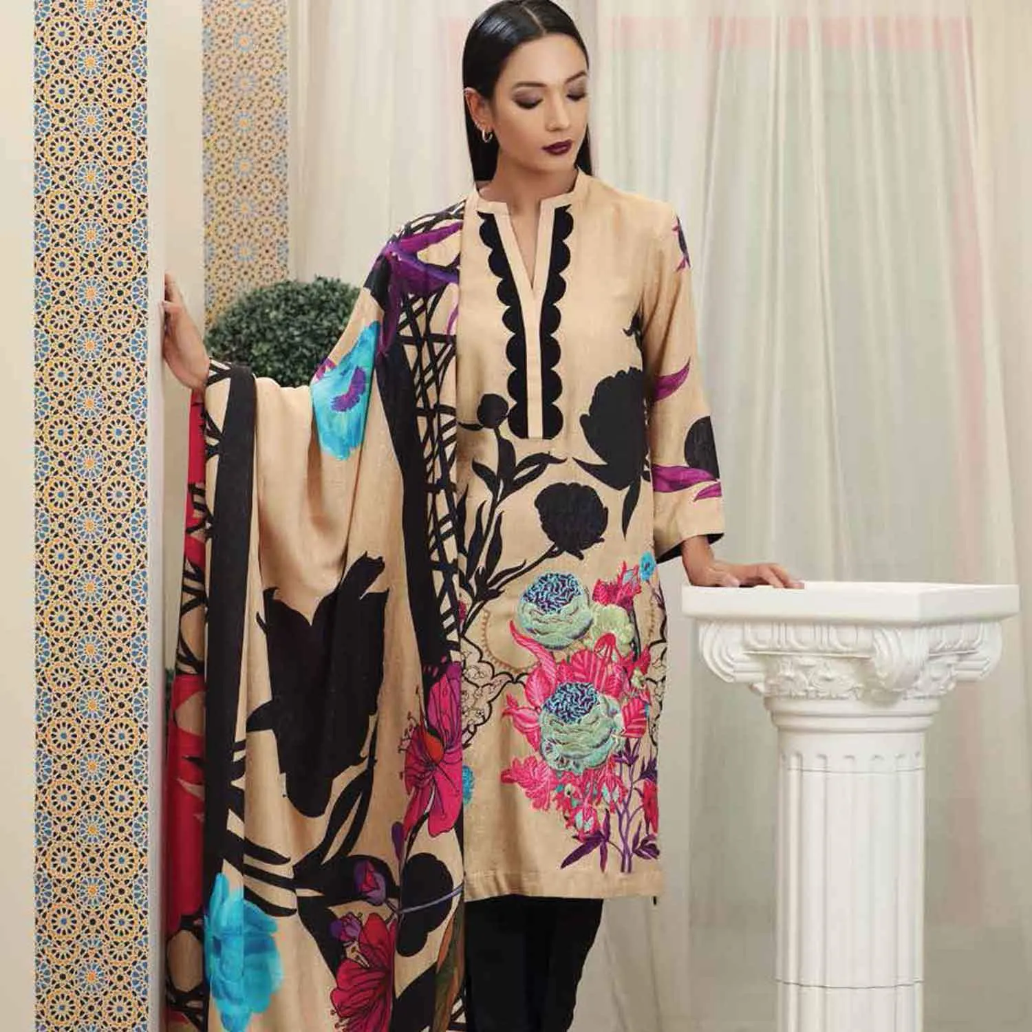 Charizma Embroidered Silk Jacquard Collection 2019 – CC-30