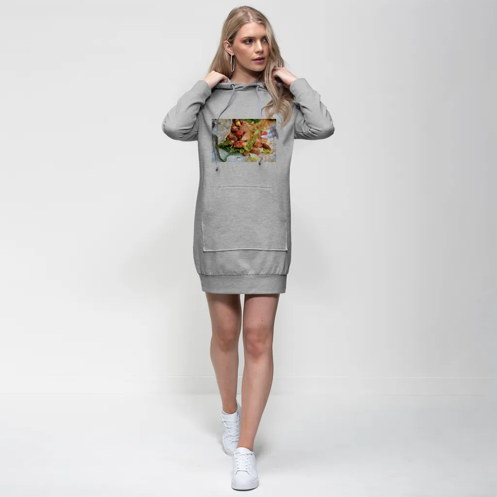 Chicken Burrito Premium Adult Hoodie Dress