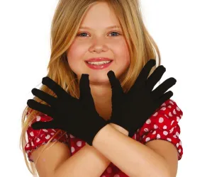 Child Black Gloves 17cm