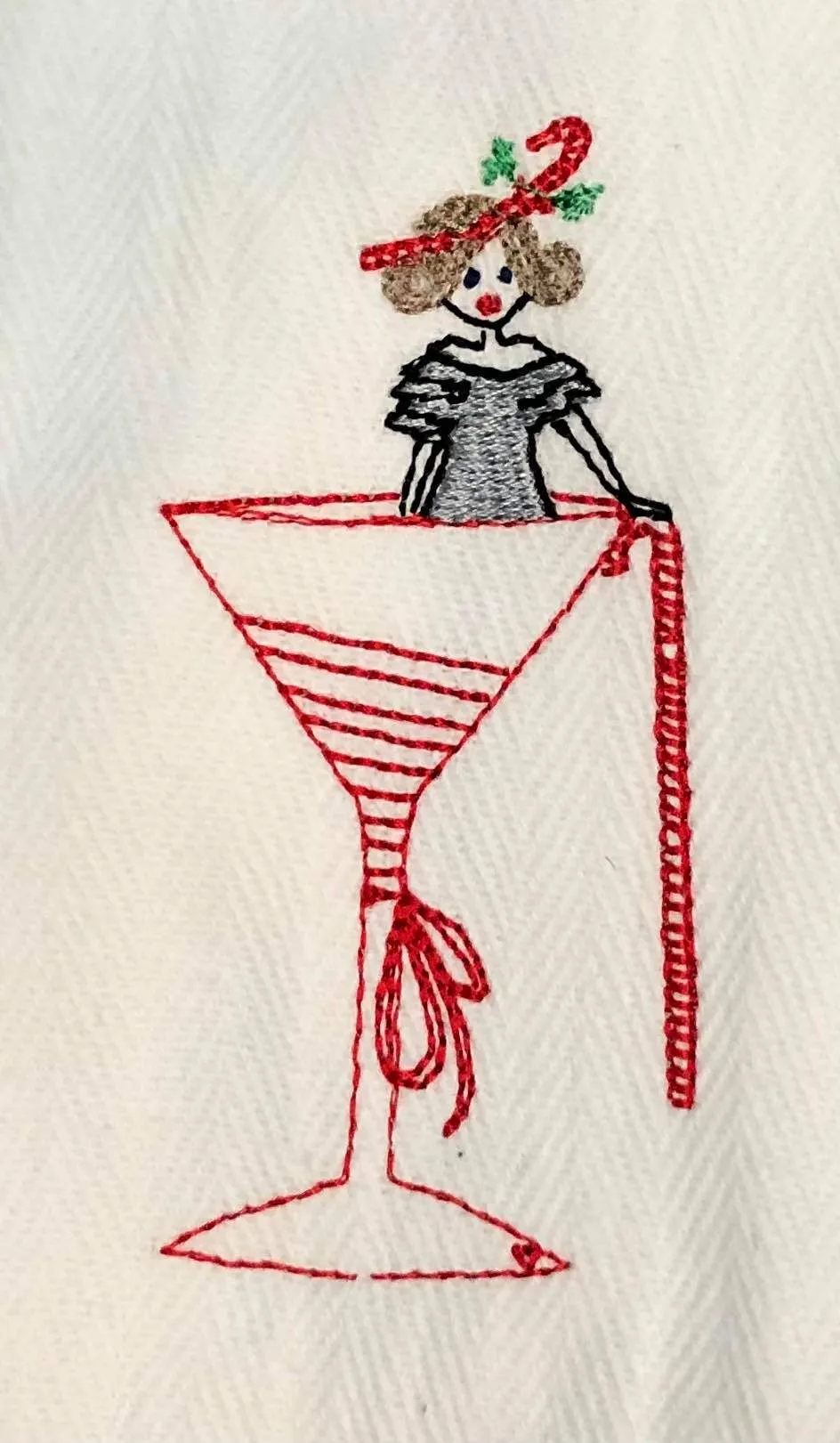 Christmas Miss Candy Cane - Embroidery Design