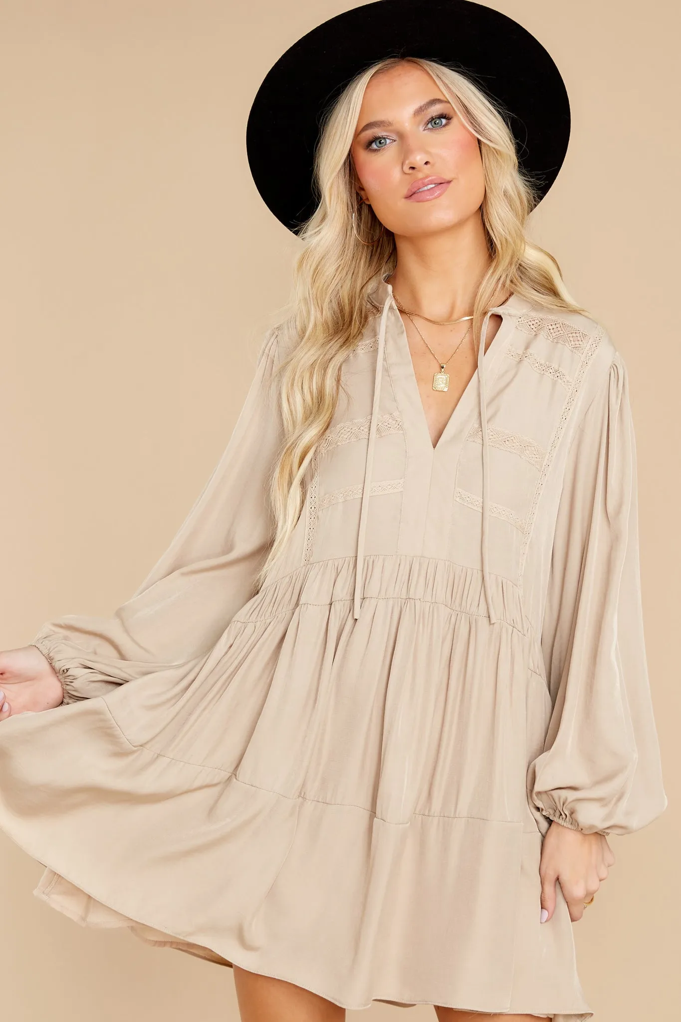 Consider It Done Taupe Dress