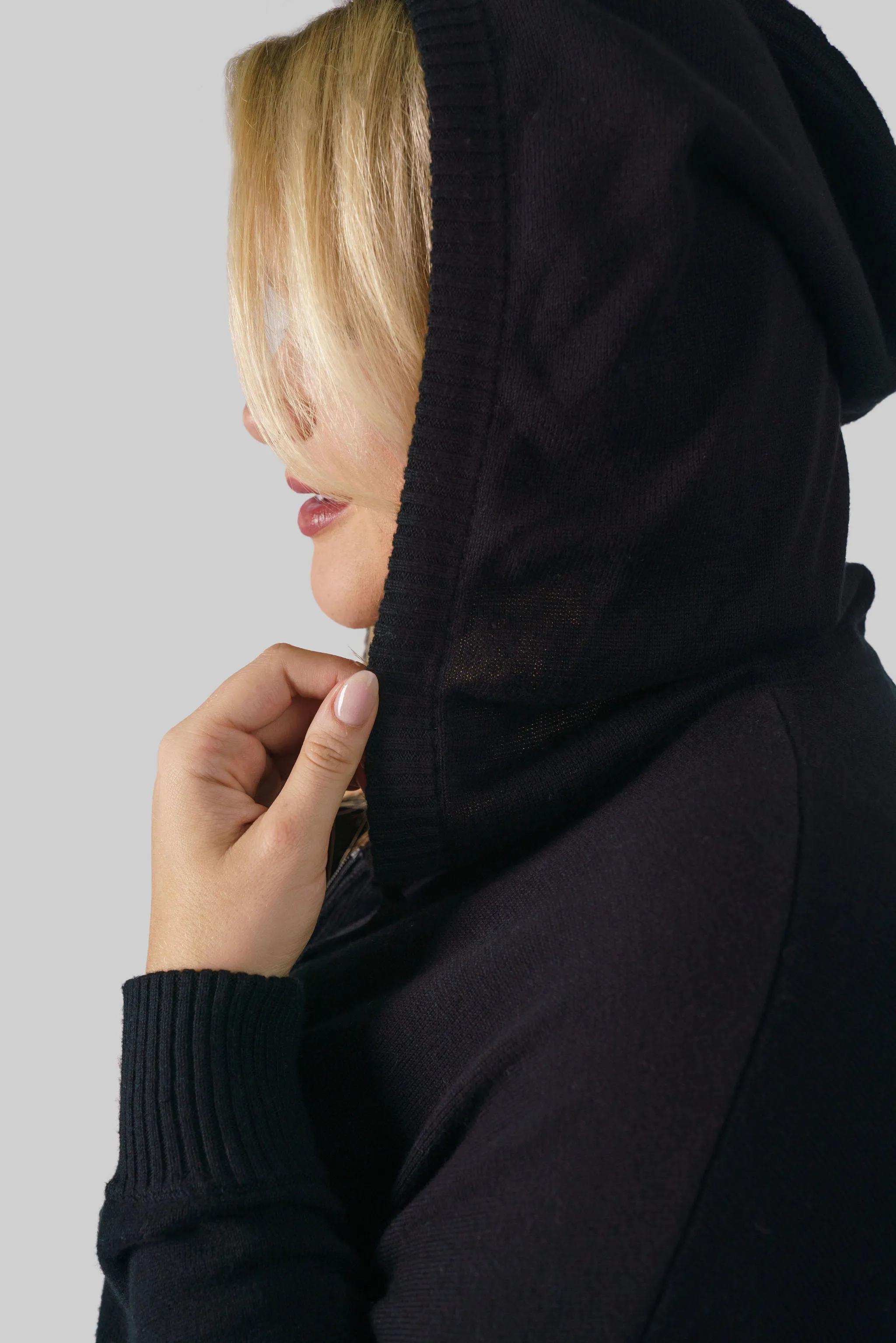 COTTON CASHMERE OVERSIZED ZIP HOODIE