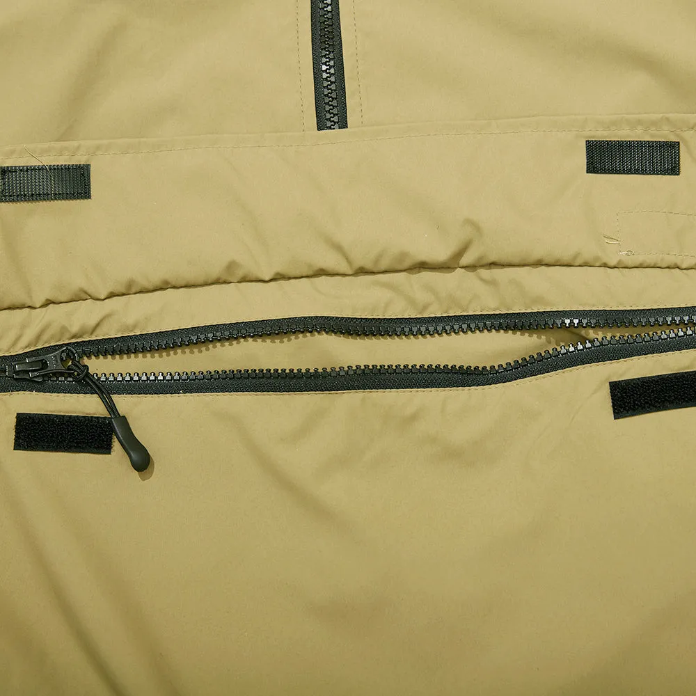 COZY HOODED ANORAK JACKET KHAKI