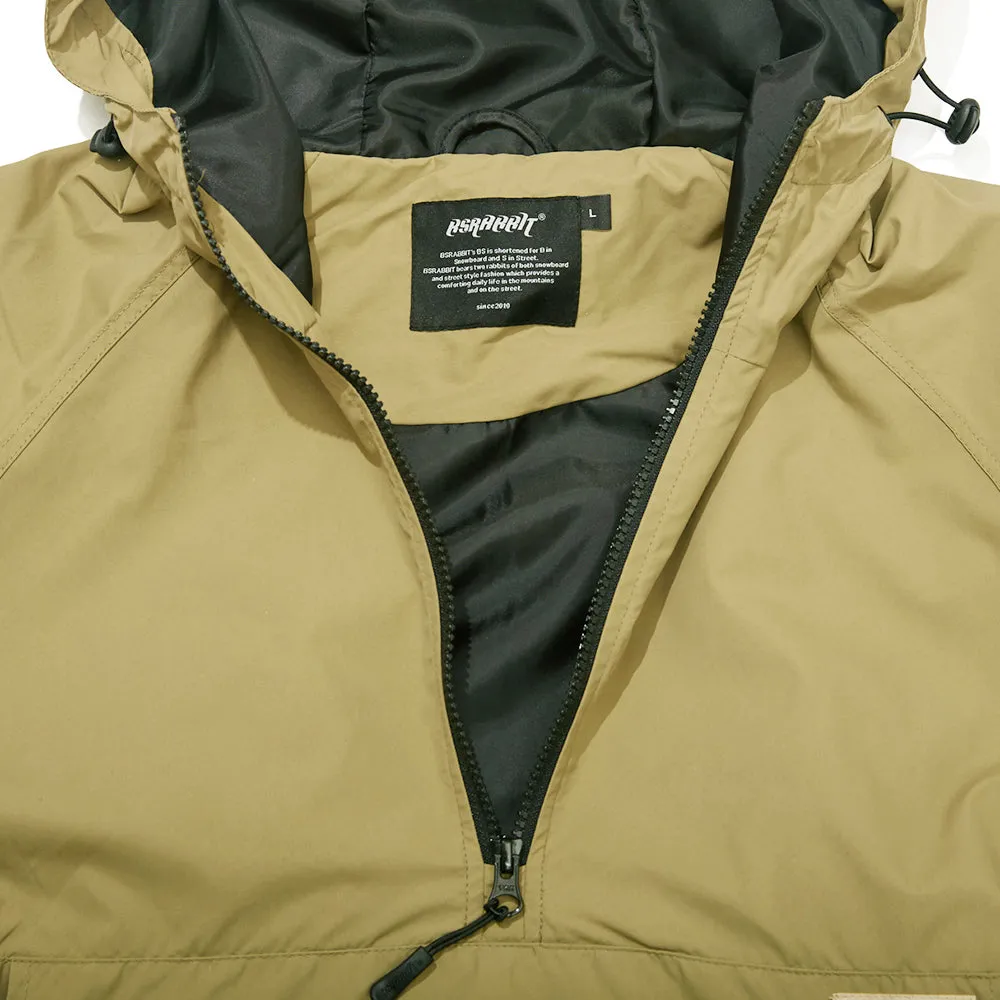 COZY HOODED ANORAK JACKET KHAKI