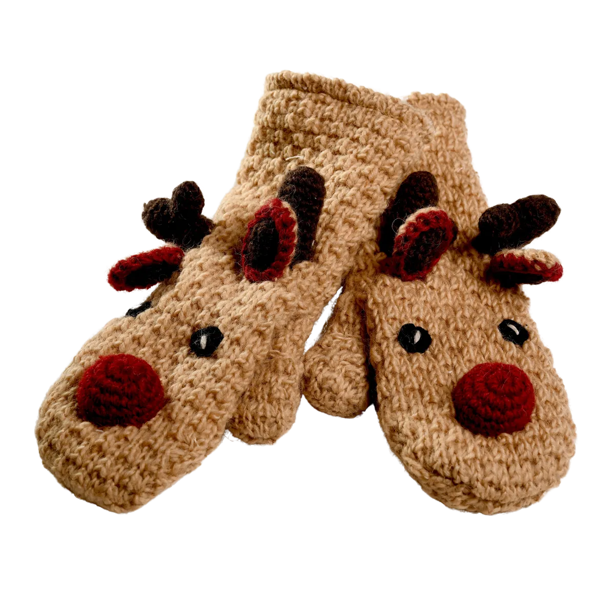 Crochet Reindeer Mittens