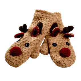 Crochet Reindeer Mittens