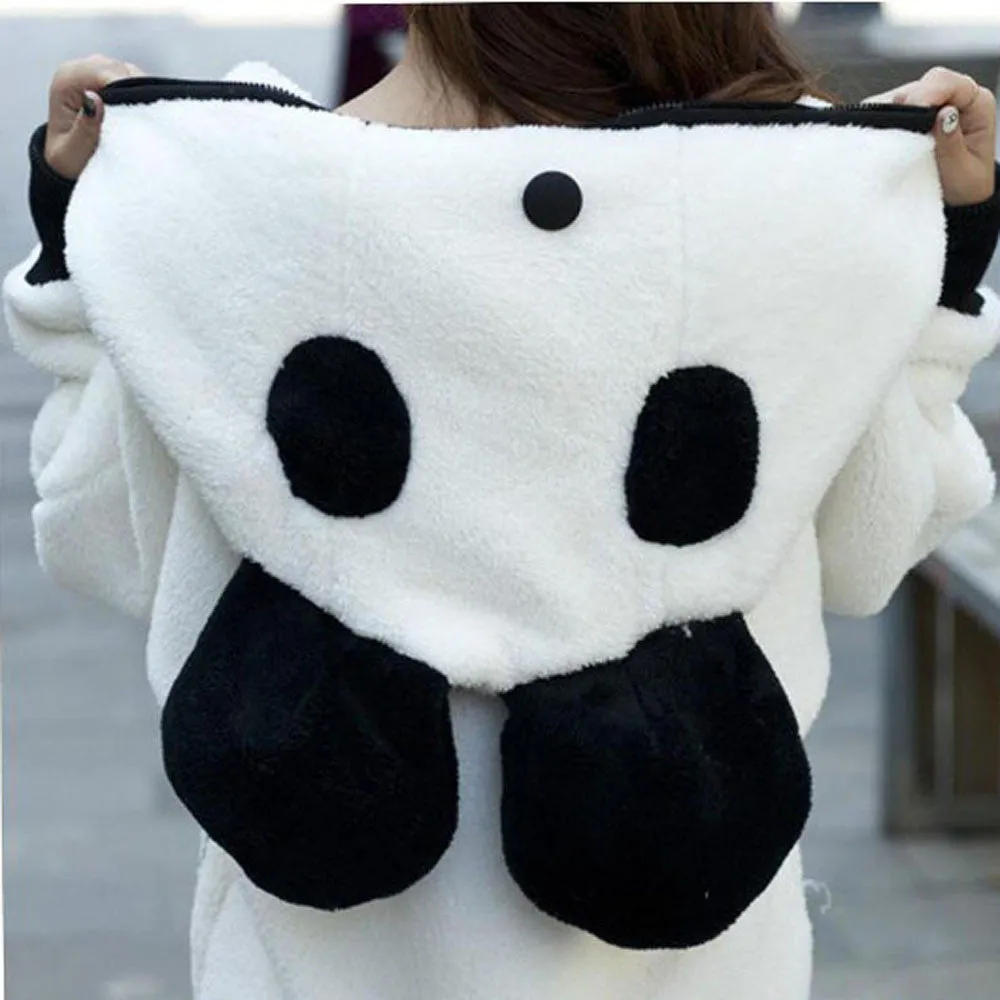 Cute Panda Bear Ear Warm Hoodie