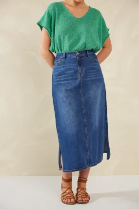 Dalton Denim Skirt, Indigo