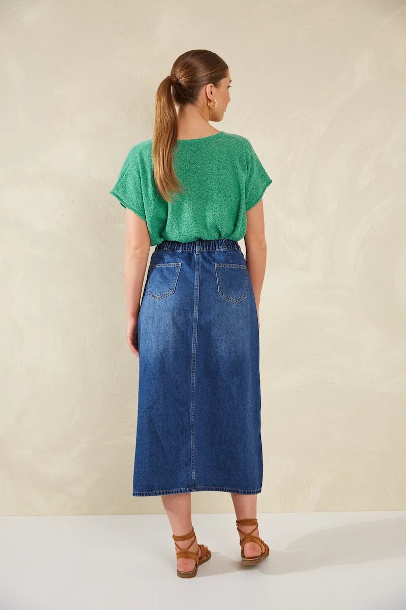 Dalton Denim Skirt, Indigo