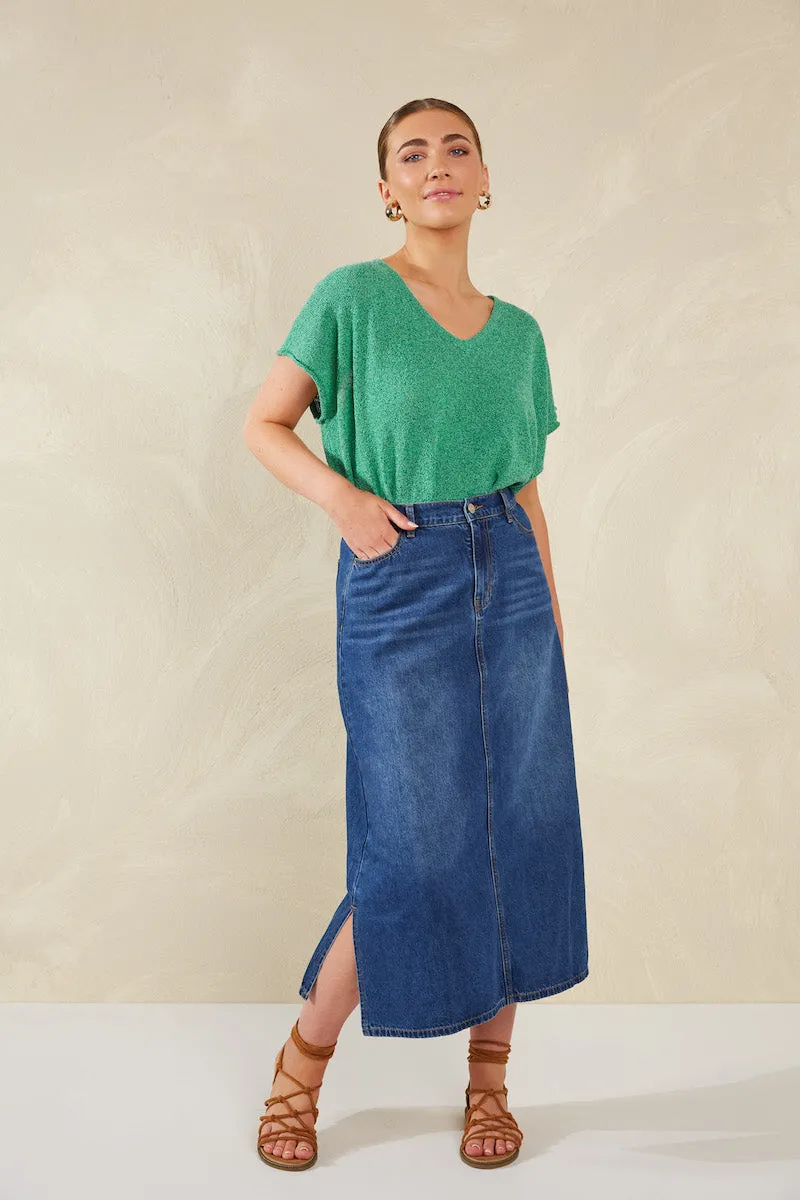 Dalton Denim Skirt, Indigo