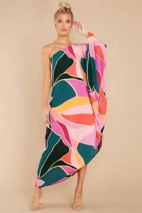 Dare To Love Pink Multi Print Dress