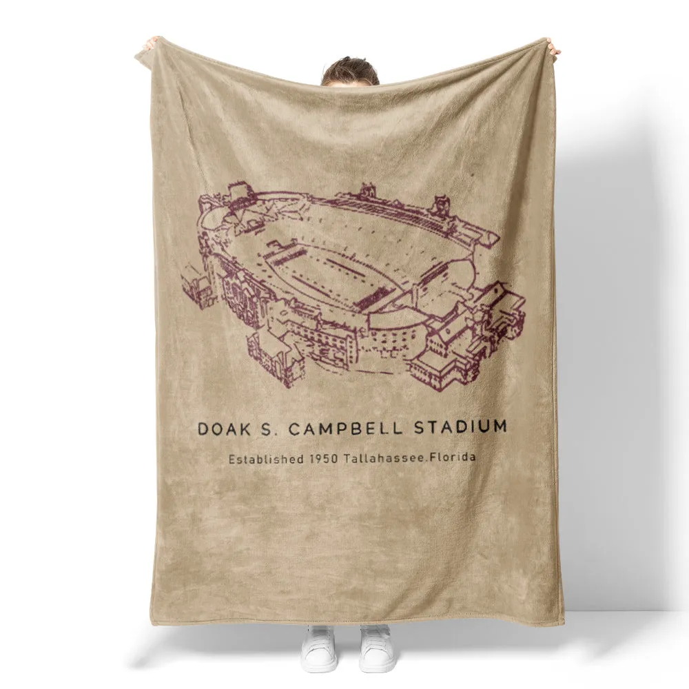 Doak S. Campbell Stadium - Florida State Seminoles Football, College American Football Blanket Shawl Blanket Gift