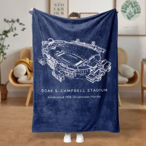 Doak S. Campbell Stadium - Florida State Seminoles Football, College American Football Blanket Shawl Blanket Gift