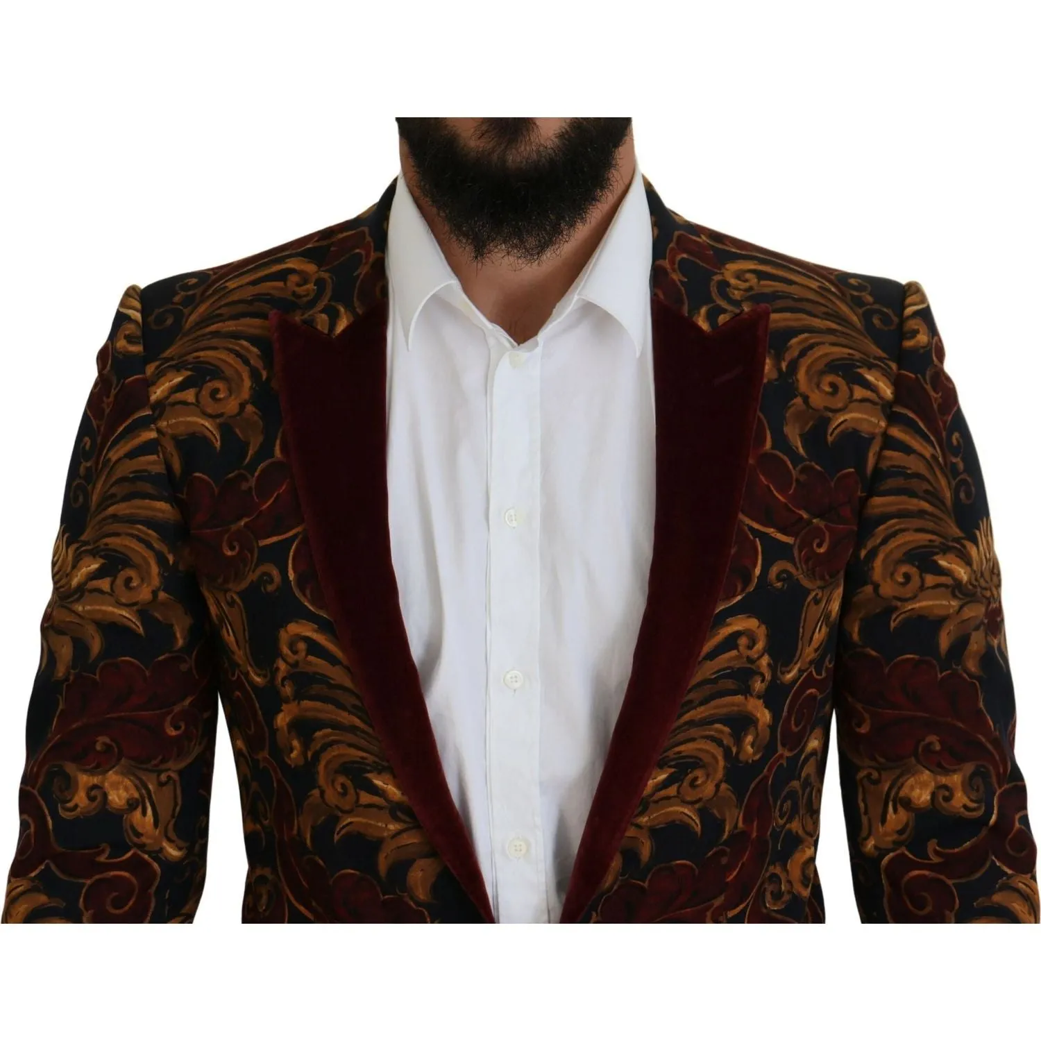 Dolce & Gabbana Elegant Multicolor Wool Blend Blazer