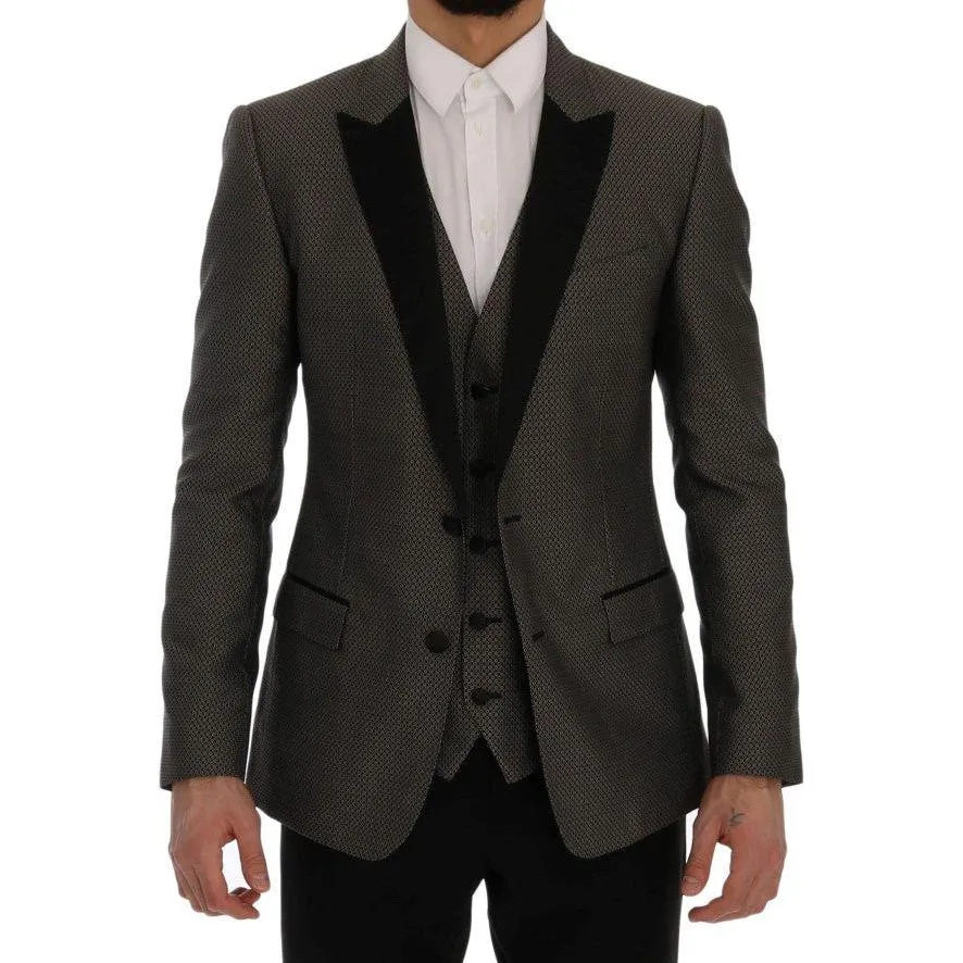 Dolce & Gabbana Multicolor Patterned Slim Fit Blazer