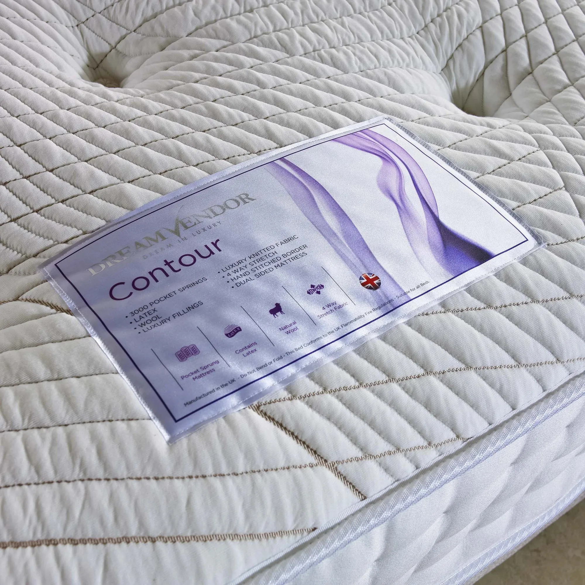 Dream Vendor Contour 3000 Pocket Sprung Latex Divan Bed Set