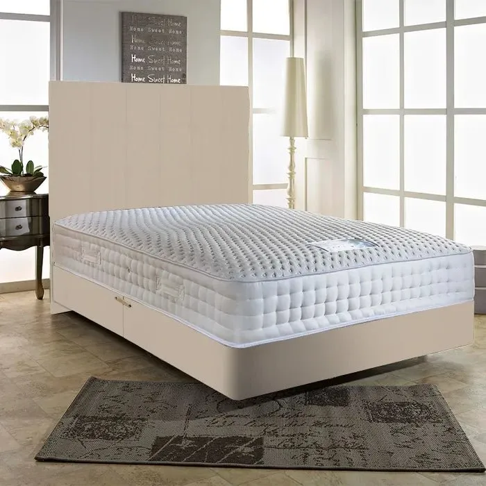 Dream Vendor Elegant 3000 Pocket Sprung Memory Divan Bed Set