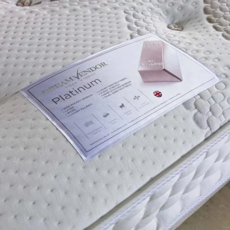 Dream Vendor Platinum 2000 Pocket Sprung Latex Mattress