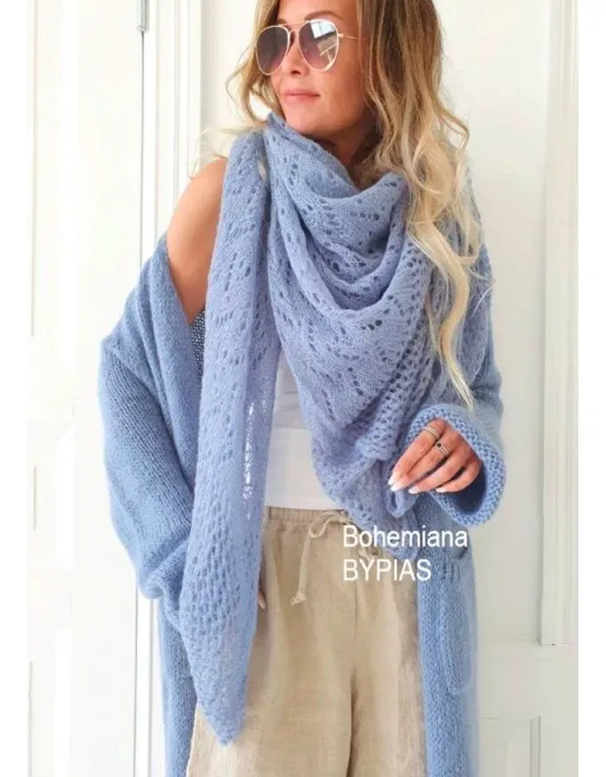 Dreamy Mohair Scarf - Blue Dreams