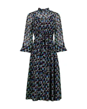 DVF Kent Geo Illusion Print Dress