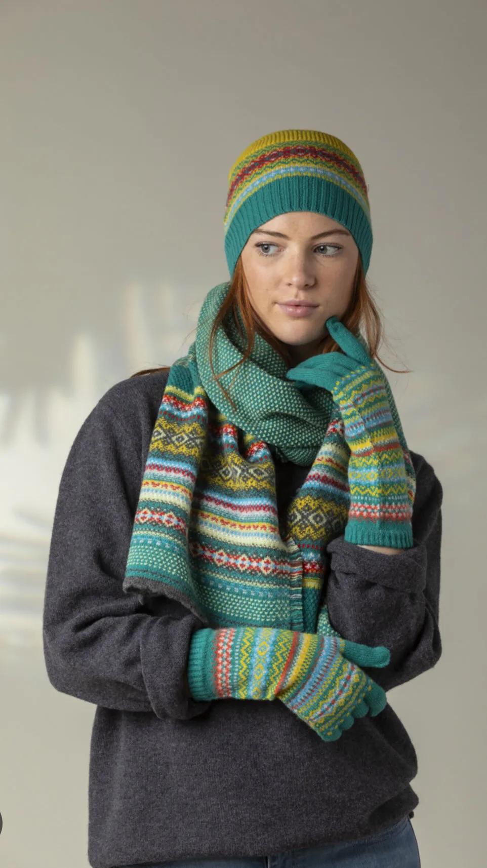 Eribe Knitwear Alpine Scarf In Calla