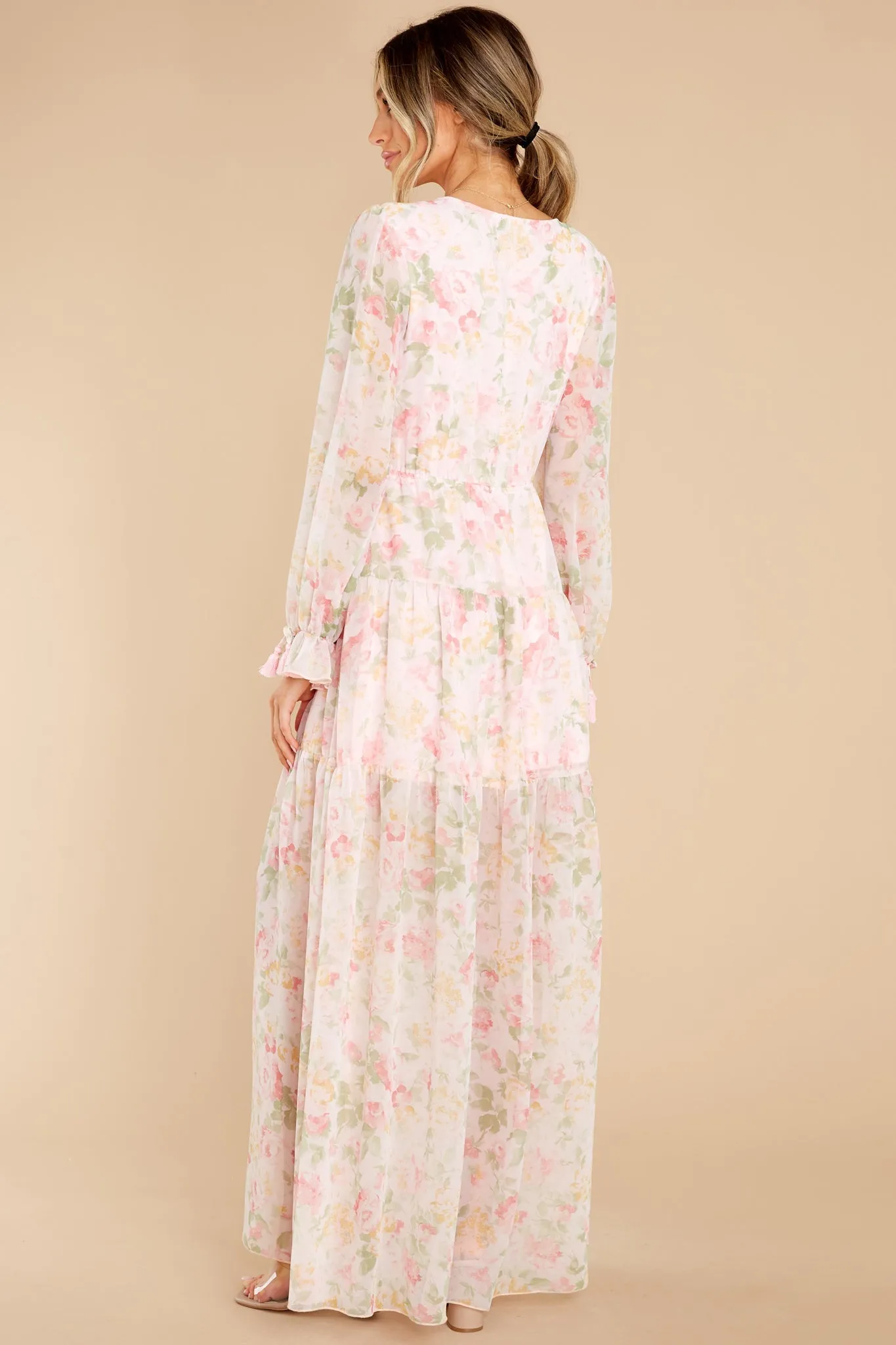 Everlasting Joy Pink Multi Floral Print Maxi Dress