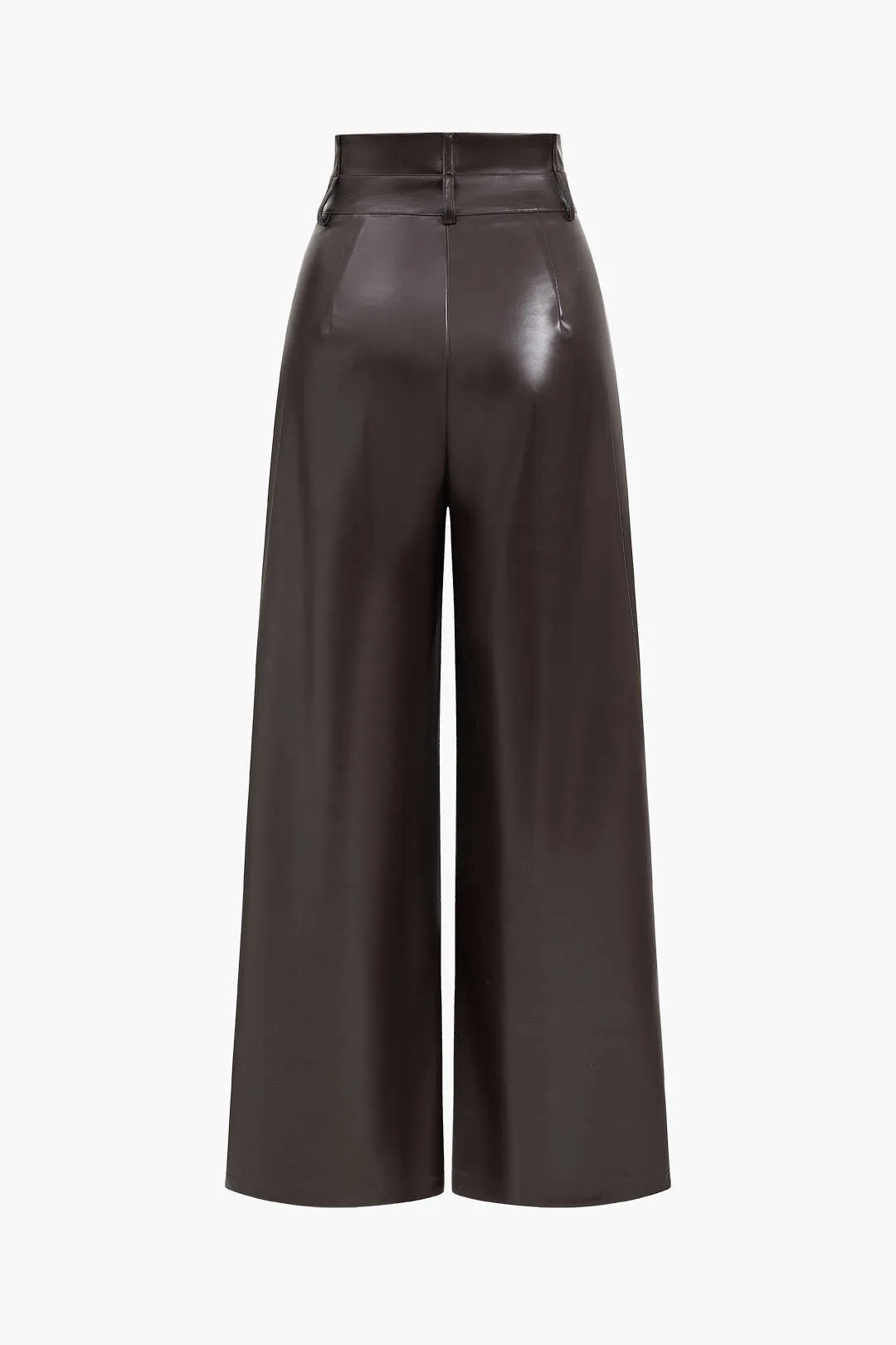 Faux Leather High Waist Trousers