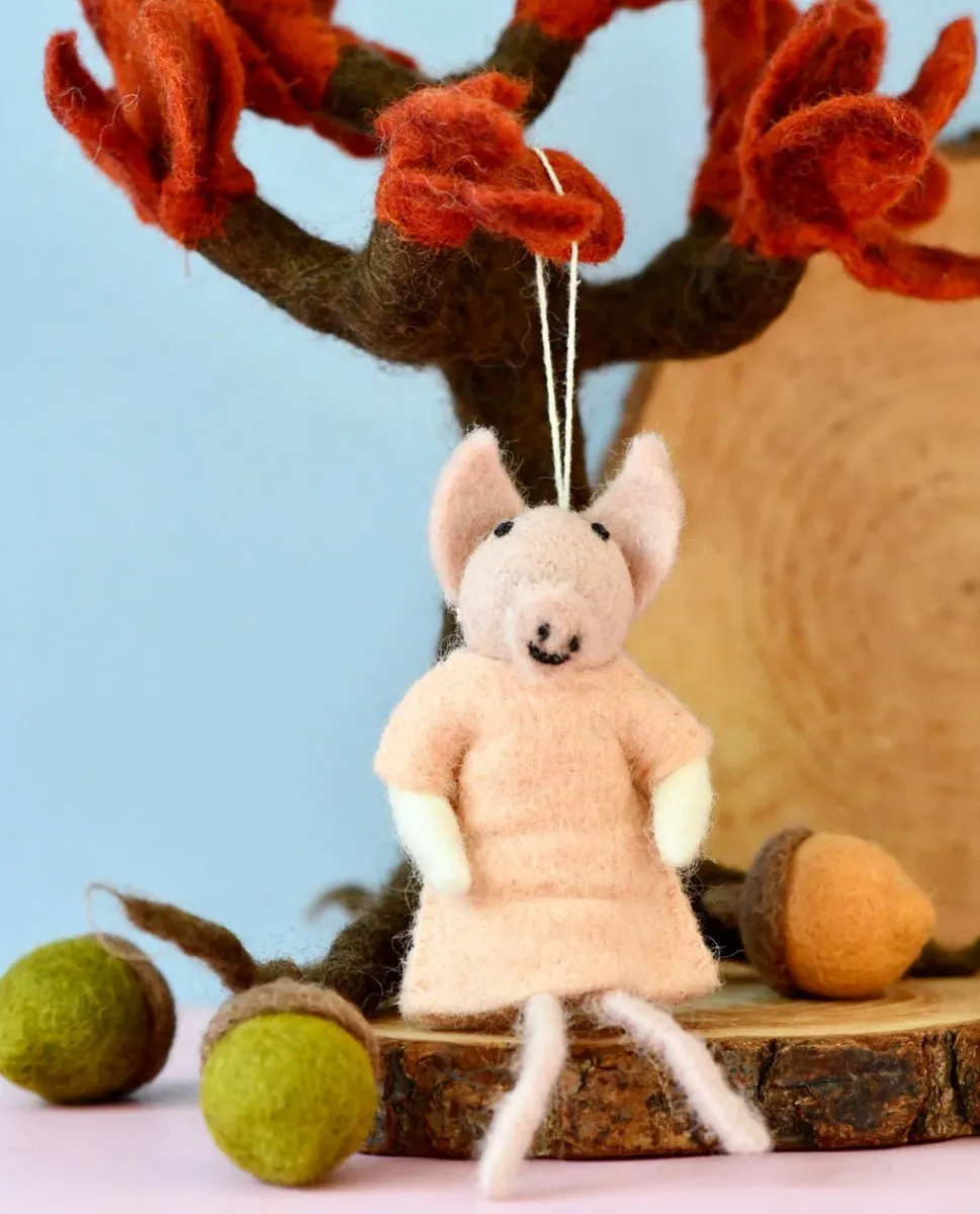 Felt Pig Doll Ornament - Tara Treasures