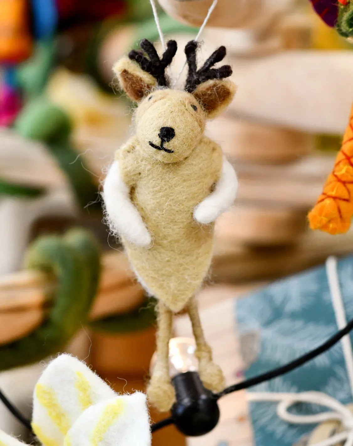 Felt Reindeer Doll Ornament - Tara Treasures