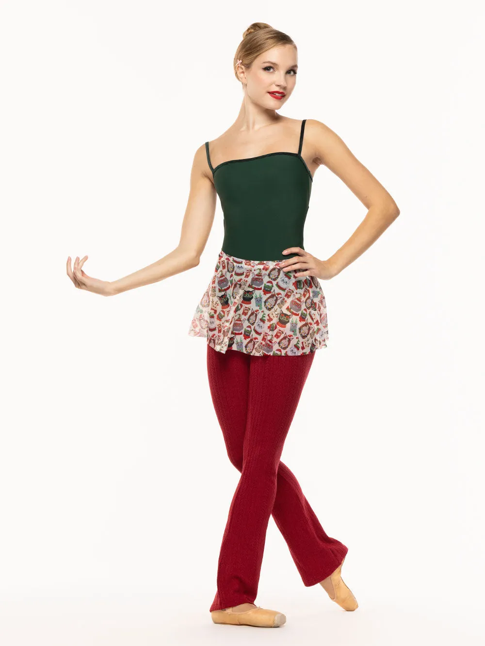 Flare Skirt Cat Lady Christmas Mesh Kids RTW