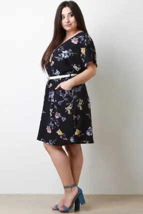 Floral Pocketed Flowy Midi Dress