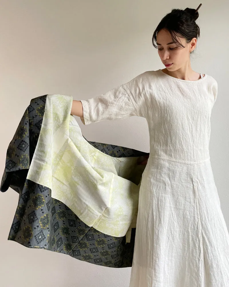 Flower Oshima Tsumugi Haori Kimono Jacket