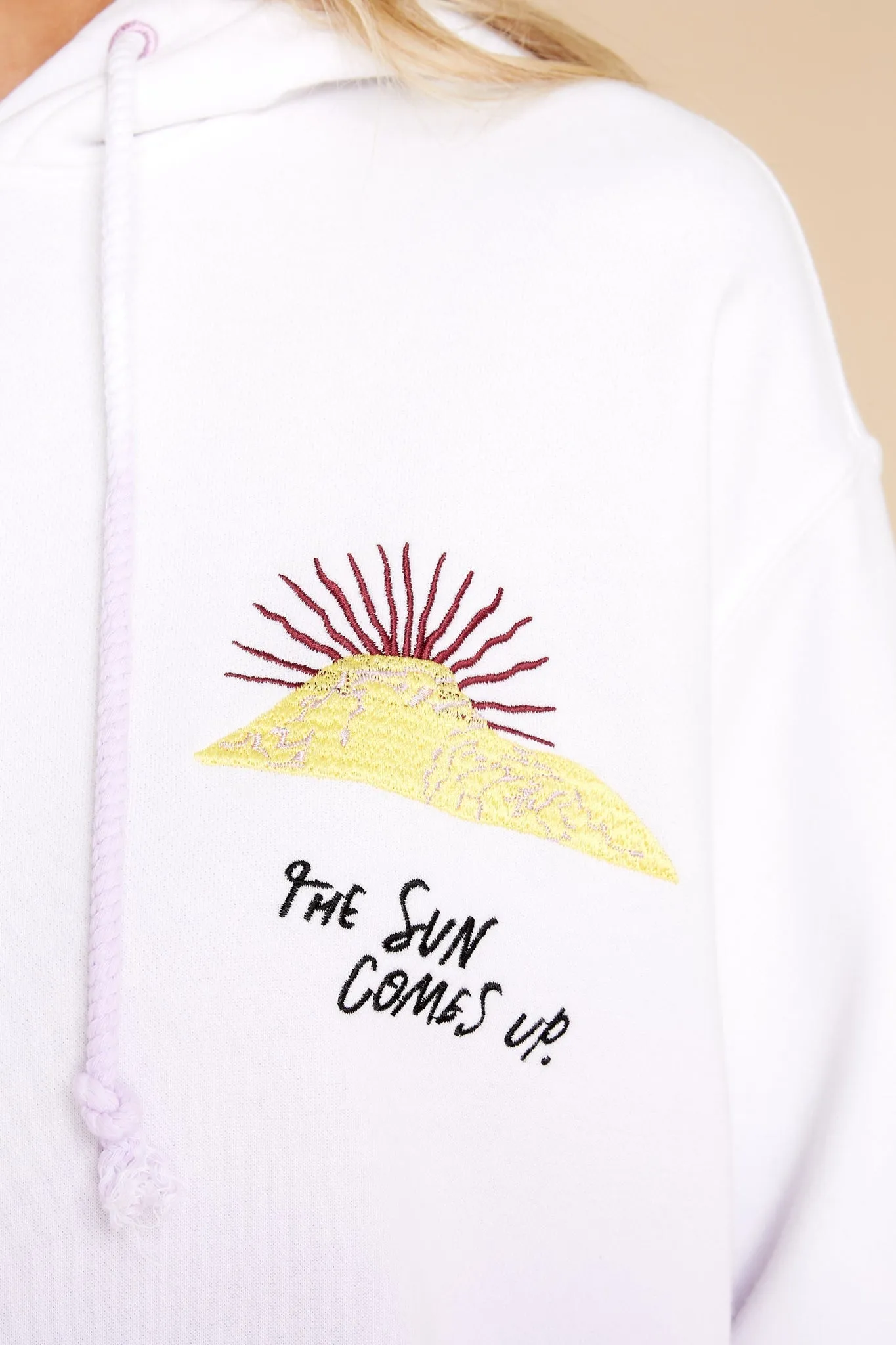 Found My Sunshine Lilac Loose Fit Graphic Hoodie