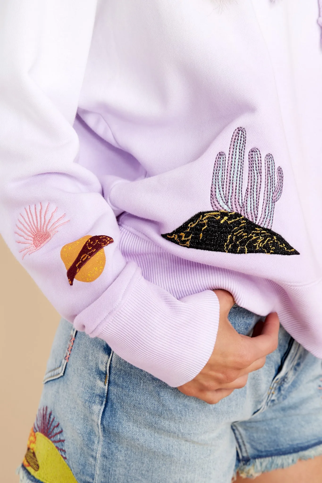 Found My Sunshine Lilac Loose Fit Graphic Hoodie