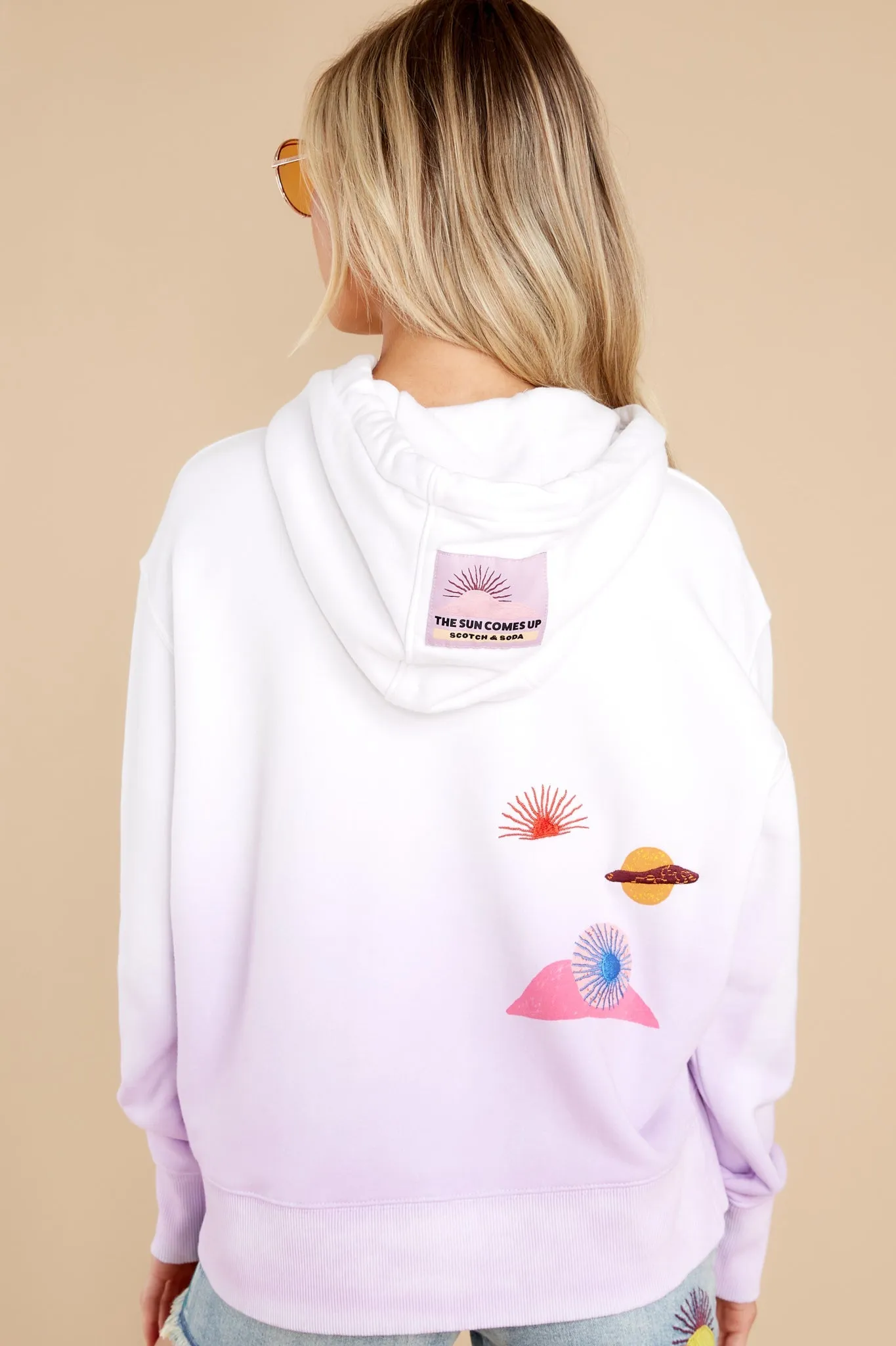 Found My Sunshine Lilac Loose Fit Graphic Hoodie