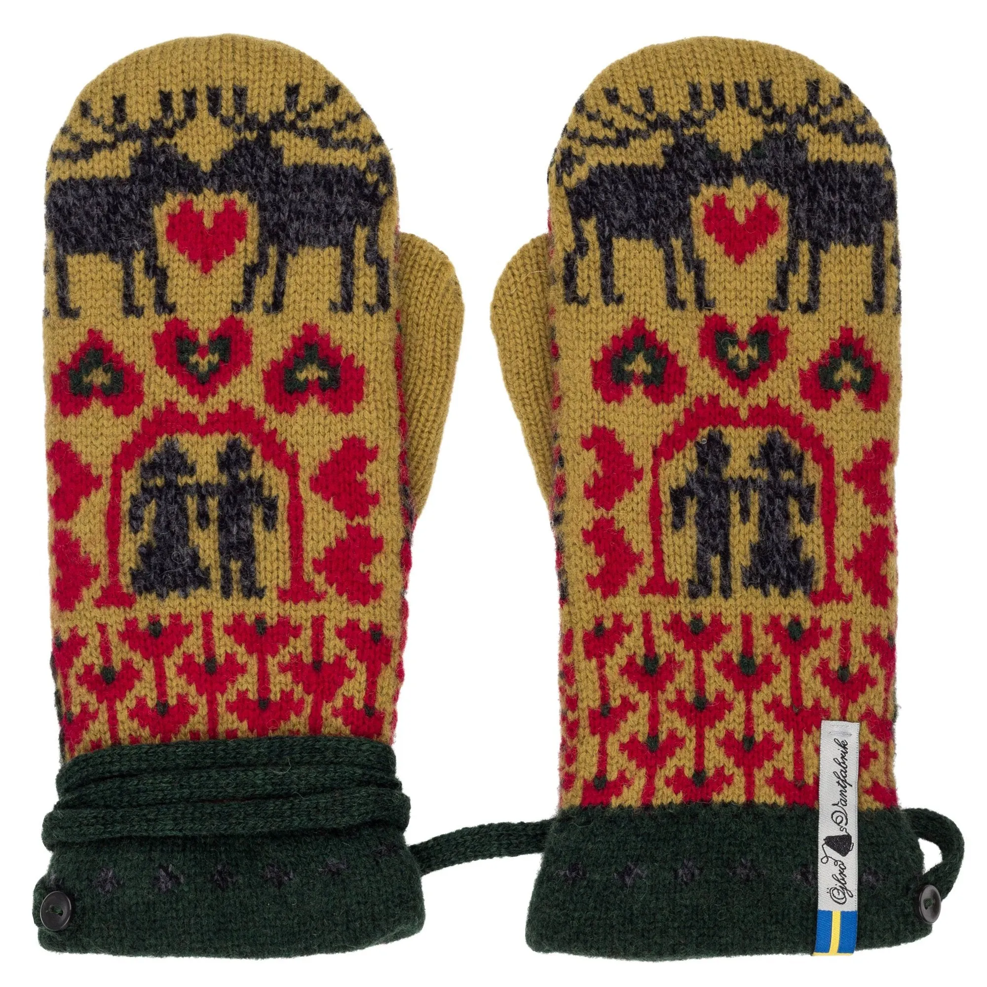 Fästfolk Pattern Swedish Mittens