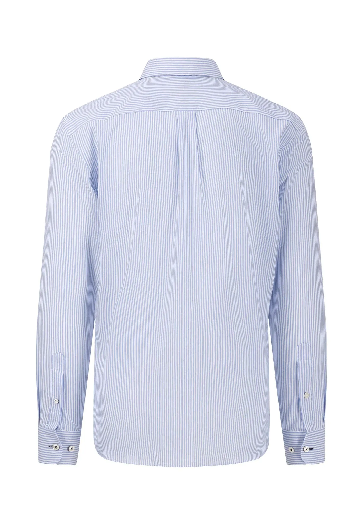 FYNCH HATTON Oxford Shirt - Men's Soft Cotton – Light Blue Stripe