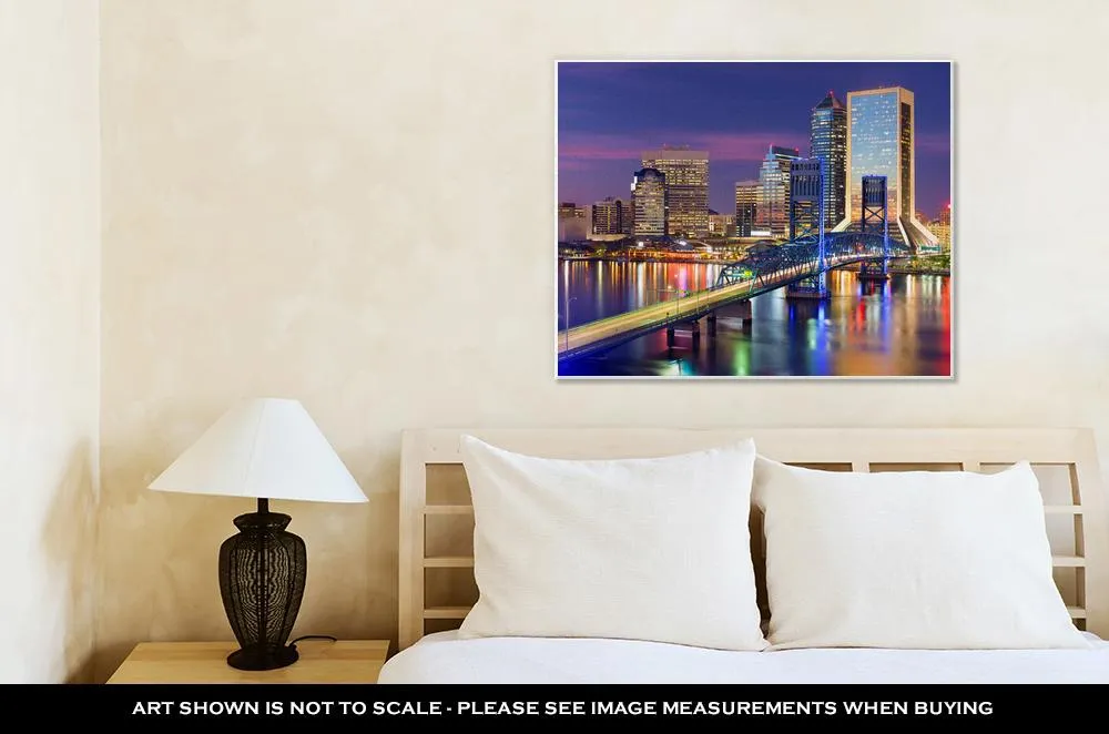 Gallery Wrapped Canvas, Jacksonville Floridusdowntown City Skyline