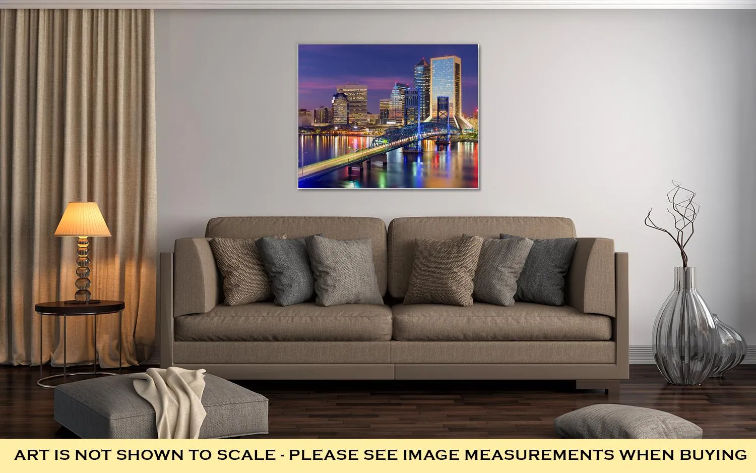 Gallery Wrapped Canvas, Jacksonville Floridusdowntown City Skyline