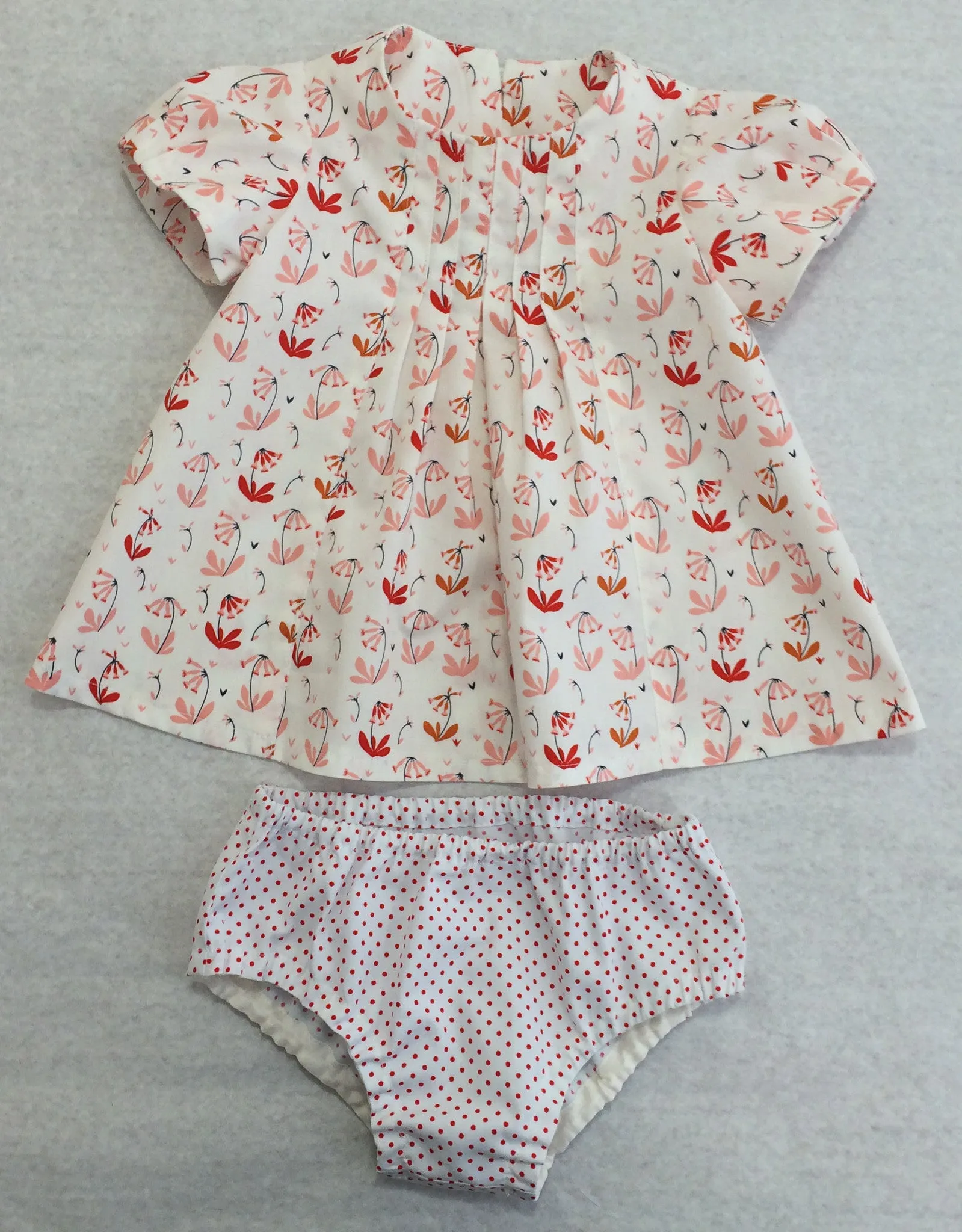 Girl's dress or top PDF sewing pattern Shelley Dress & Blouse sizes 3-6 months to 8 years.